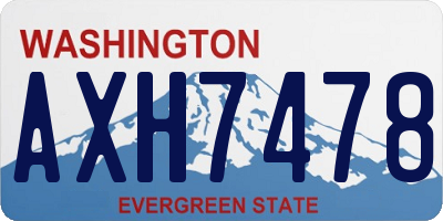 WA license plate AXH7478