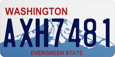 WA license plate AXH7481