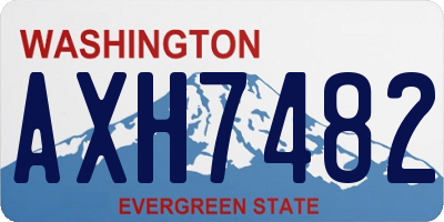 WA license plate AXH7482
