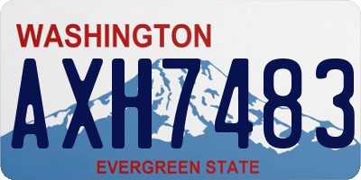 WA license plate AXH7483