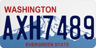 WA license plate AXH7489