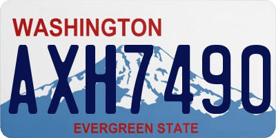 WA license plate AXH7490