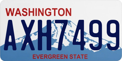 WA license plate AXH7499