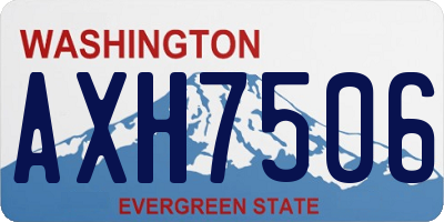 WA license plate AXH7506