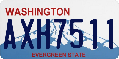 WA license plate AXH7511