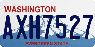 WA license plate AXH7527