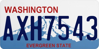 WA license plate AXH7543