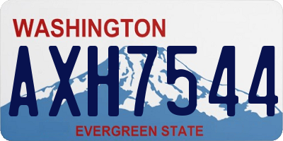WA license plate AXH7544