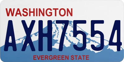 WA license plate AXH7554