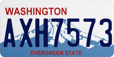 WA license plate AXH7573