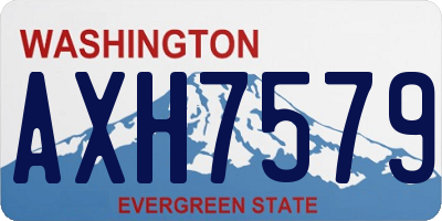 WA license plate AXH7579