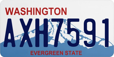 WA license plate AXH7591