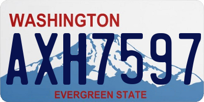 WA license plate AXH7597
