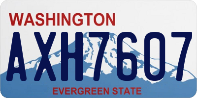 WA license plate AXH7607