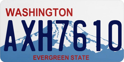 WA license plate AXH7610