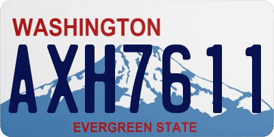 WA license plate AXH7611