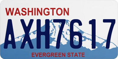 WA license plate AXH7617