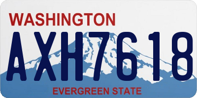 WA license plate AXH7618