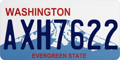 WA license plate AXH7622