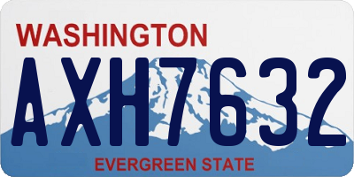 WA license plate AXH7632