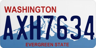 WA license plate AXH7634