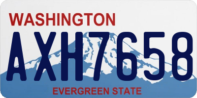 WA license plate AXH7658