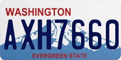 WA license plate AXH7660