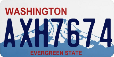 WA license plate AXH7674