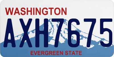 WA license plate AXH7675