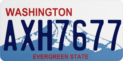 WA license plate AXH7677