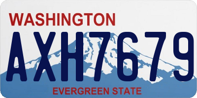 WA license plate AXH7679