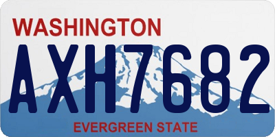WA license plate AXH7682