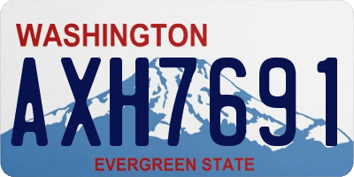 WA license plate AXH7691