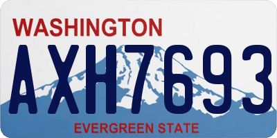 WA license plate AXH7693