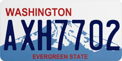 WA license plate AXH7702