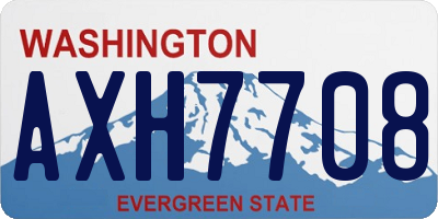 WA license plate AXH7708