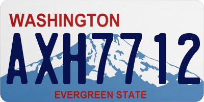 WA license plate AXH7712