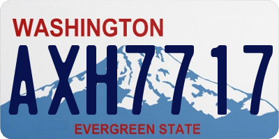 WA license plate AXH7717
