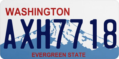 WA license plate AXH7718