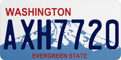 WA license plate AXH7720