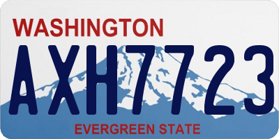 WA license plate AXH7723