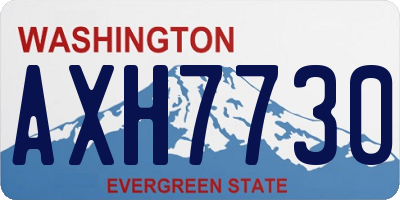 WA license plate AXH7730