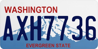 WA license plate AXH7736
