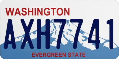 WA license plate AXH7741