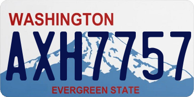 WA license plate AXH7757