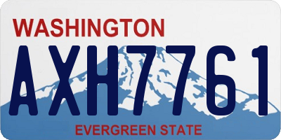 WA license plate AXH7761