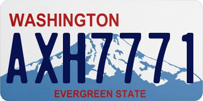 WA license plate AXH7771