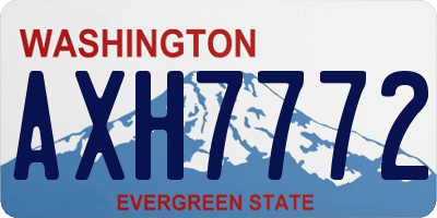 WA license plate AXH7772