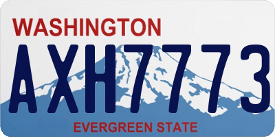 WA license plate AXH7773