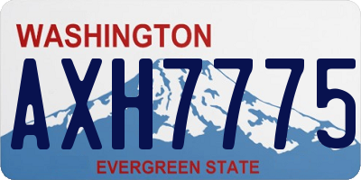 WA license plate AXH7775